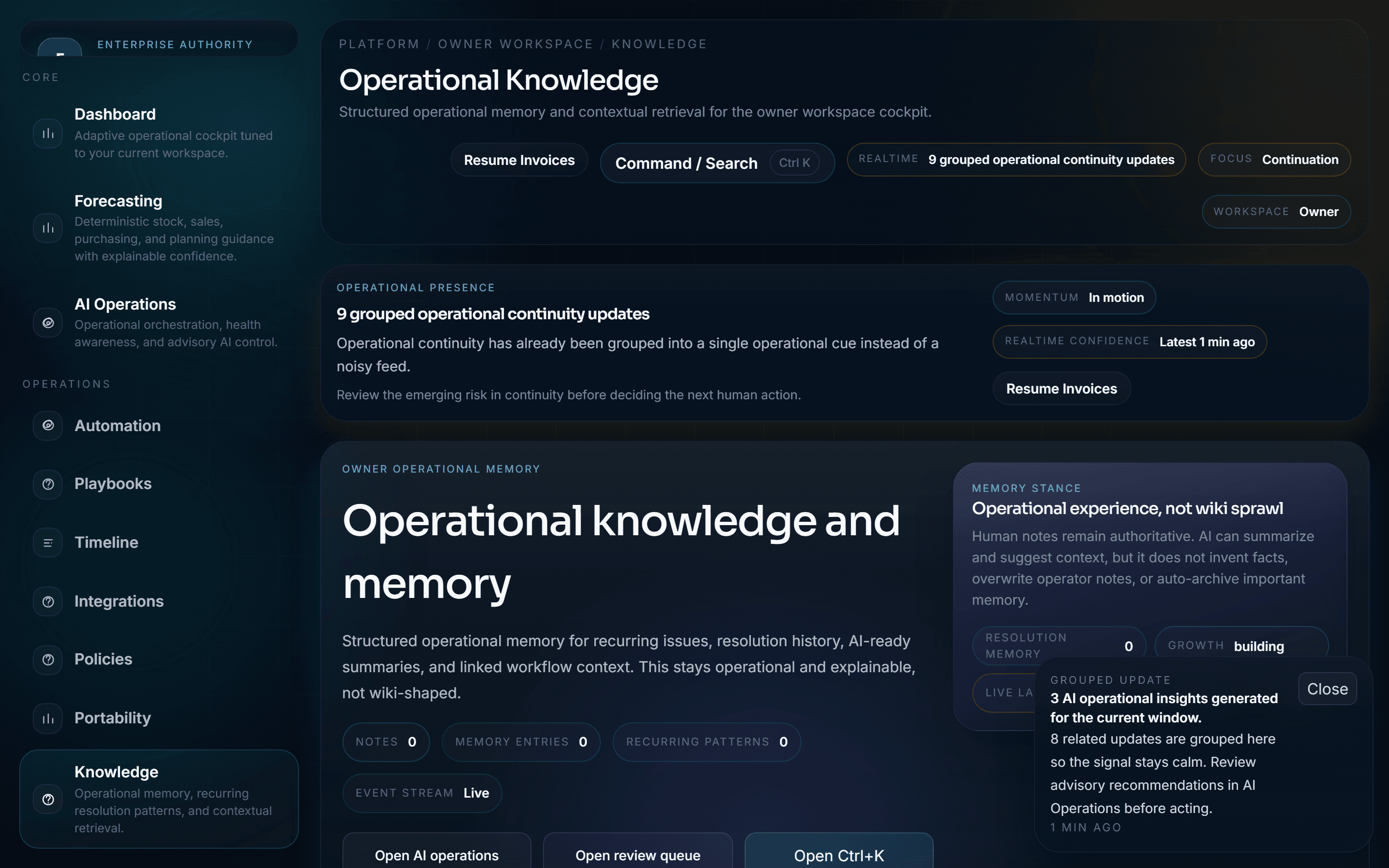 FlexotiumPOS knowledge and operational memory